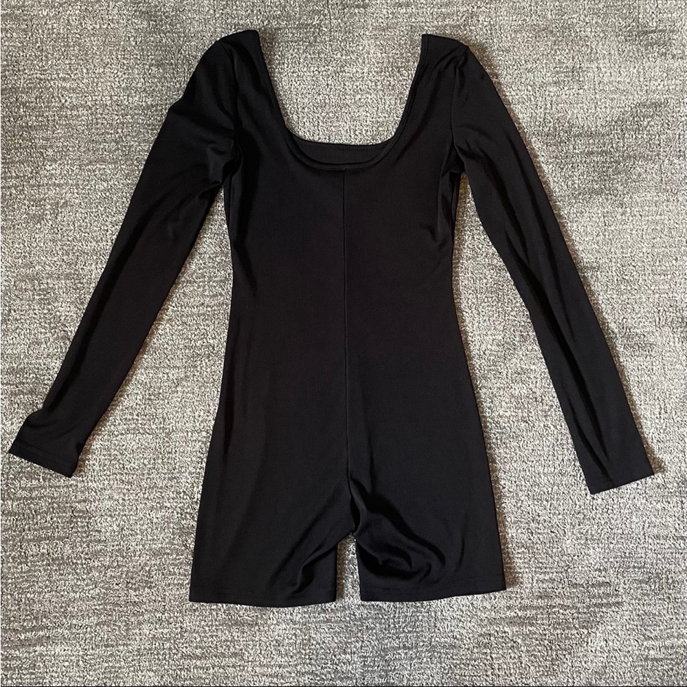 5/$25 Black Long Sleeve Shorts Bottom Women's Bodysuit